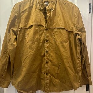 Men's Tan Button-Up Shirt Jacket